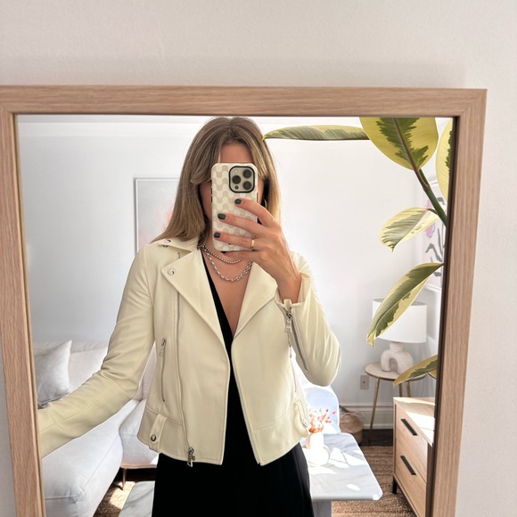 Club Monaco White Zip Up Jacket - Picture 2 of 2